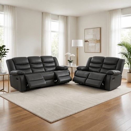 Roma leather recliner sofa - recliner,