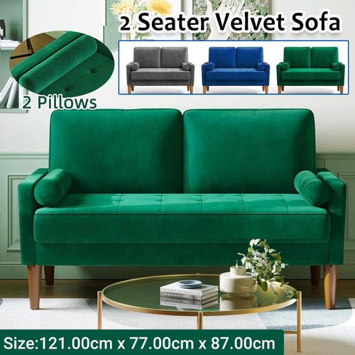Seater velvet sofa with 2 - velvet,