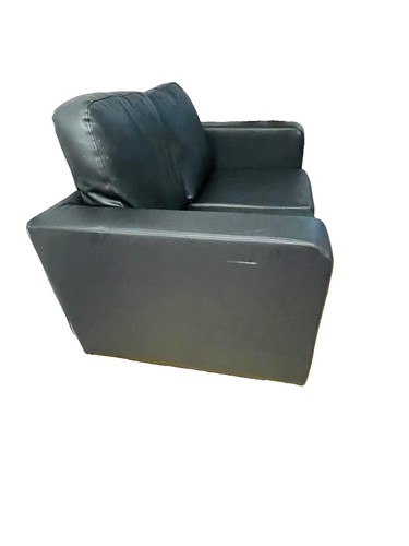Black leather seater - black,