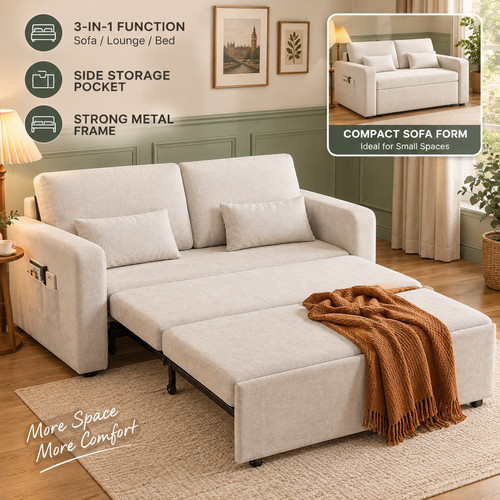 Seater pull out - out, bed